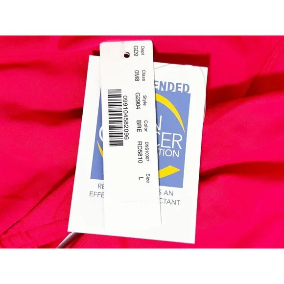 J. Crew Tasseled /Ruched Rash Guard Swim Top Long Sleeve in Red - Sz L - NWT - Picture 9 of 9